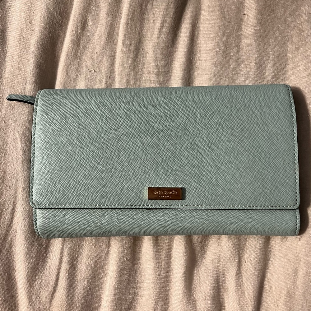 Light Blue Kate Spade Trifold Wallet